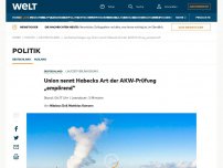 Bild zum Artikel: Union nennt Habecks Art der AKW-Prüfung „empörend“