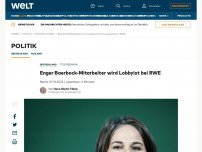 Bild zum Artikel: Enger Baerbock-Mitarbeiter wird Lobbyist bei RWE