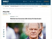 Bild zum Artikel: Mehrheit der Deutschen hält Scholz für überfordert