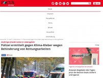 Bild zum Artikel: 24-Jährige schwebt weiter in Lebensgefahr - Polizei ermittelt gegen Klima-Kleber wegen Behinderung von Rettungsarbeiten