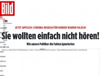 Bild zum Artikel: Amtlich: Corona-Regeln für Kinder falsch - Doch sie wollten einfach nicht hören!