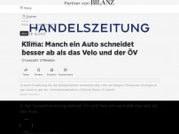 Bild zum Artikel: Klima: Manch ein Auto schneidet besser ab als das Velo und der ÖV