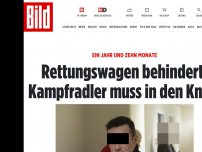 Bild zum Artikel: Rettungswagen behindert! - Berliner Kampfradler muss in den Knast