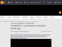 Bild zum Artikel: Impfpflicht: Lauterbachs seltsame Erklärung