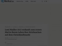 Bild zum Artikel: Für Loni Mailler verkauft zum ersten Mal in ihrem Leben ihre Stricksachen auf dem Christkindlmarkt