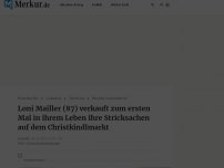 Bild zum Artikel: Für Loni Mailler verkauft zum ersten Mal in ihrem Leben ihre Stricksachen auf dem Christkindlmarkt