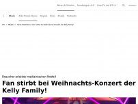 Bild zum Artikel: Fan besucht Konzert - und stirbt<br>