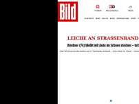 Bild zum Artikel: Leiche lag am Straßenrand - Rentner bleibt mit Auto im Schnee stecken – tot!