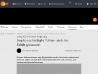 Bild zum Artikel: Impfgeschädigte fühlen sich im Stich gelassen