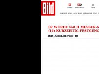 Bild zum Artikel: Nach Illerkirchberg-Mord festgenommen - Mann (25) von Zug erfasst – tot