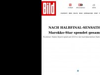 Bild zum Artikel: Nach Halbfinal-Sensation - Marokko-Star spendet gesamte Prämie