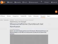 Bild zum Artikel: 'Wissenschaftlicher Durchbruch' bei Kernfusion