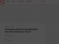 Bild zum Artikel: Falschparker blockiert Lademöglichkeit: Was dürfen Elektroauto-Fahrer?