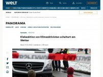 Bild zum Artikel: Klebeaktion von Klimaaktivisten scheitert am Wetter