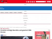 Bild zum Artikel: WM - Spiel um Platz 3 - Kroatien gegen Marokko im Liveticker