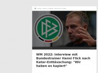 Bild zum Artikel: Flick erklärt die WM-Blamage: 'Wir haben es kapiert'