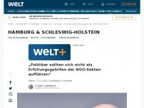 Bild zum Artikel: „Politiker sollten sich nicht als Erfüllungsgehilfen der NGO-Sekten aufführen“