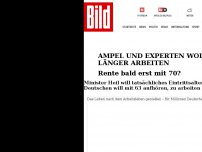 Bild zum Artikel: Ampel will, dass wir länger arbeiten - Rente erst mit 70?