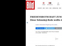 Bild zum Artikel: Friedensbotschaft zum WM-Finale - Diese Selenskyj-Rede will die Fifa nicht zeigen