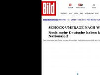 Bild zum Artikel: Schock-Umfrage nach WM-Desaster - Noch mehr Fans haben keinen Bock auf die Nationalelf