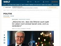 Bild zum Artikel: „Wünsche mir, dass die Älteren auch spät im Leben noch einmal bereit sind, sich zu verändern“