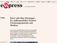 Bild zum Artikel: Kiew tobt über Kissinger: Ex-Außenpolitiker fordert Friedensgespräche mit Moskau