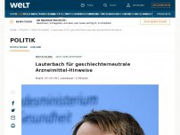 Bild zum Artikel: „Fragen Sie Ihren Arzt oder Apotheker“ – Verbände fordern gendergerechte Formulierung