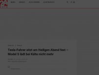 Bild zum Artikel: Tesla-Fahrer sitzt am Heiligen Abend fest – Model S lädt bei Kälte nicht mehr