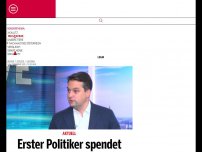 Bild zum Artikel: Erster Politiker spendet seine Gehaltserhöhung