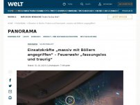 Bild zum Artikel: Polizisten und Feuerwehrleute „massiv mit Böllern angegriffen“