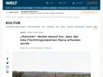 Bild zum Artikel: „Manches“ deutet darauf hin, dass das tote Flüchtlingsmädchen Maria erfunden wurde