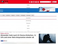 Bild zum Artikel: Wieder in der Luft: Alexander hebt nach 33 Chemo-Einheiten, 12...