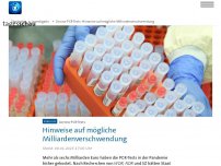 Bild zum Artikel: Hinweise auf mögliche Milliardenverschwendung bei PCR-Tests