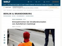 Bild zum Artikel: Klimaaktivisten bei Straßenblockaden von Autofahrern bedrängt