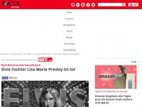 Bild zum Artikel: Medienberichte - Lisa Marie Presley nach Herzstillstand in Klinik eingeliefert