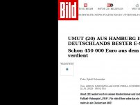 Bild zum Artikel: E-Sportler Umut (20) - Schon 450.000 Euro aus dem Kinderzimmer verdient