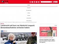 Bild zum Artikel: Bericht - Lambrecht soll kurz vor Rücktritt Leopard-Bestandsaufnahme verboten haben