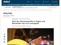 Bild zum Artikel: Zahl der Messerangriffe in Zügen und Bahnhöfen hat sich verdoppelt