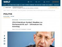 Bild zum Artikel: CDU-Präsidium fordert Maaßen zu Parteiaustritt auf – Ultimatum bis Sonntag