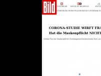 Bild zum Artikel: Corona-Studie wirft Fragen auf - Hat die Maskenpflicht NICHTS gebracht?