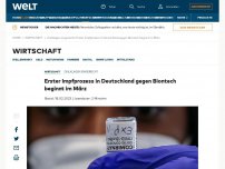 Bild zum Artikel: Erster Impfprozess in Deutschland gegen Biontech beginnt im März – Darum geht es