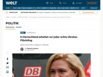 Bild zum Artikel: In Deutschland arbeitet nur jeder achte Ukraine-Flüchtling
