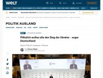 Bild zum Artikel: Plötzlich wollen alle den Sieg der Ukraine – sogar Deutschland