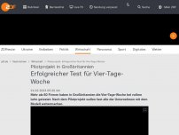 Bild zum Artikel: Erfolgreicher Test für Vier-Tage-Woche