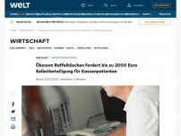 Bild zum Artikel: Ökonom Raffelhüschen fordert bis zu 2000 Euro Selbstbeteiligung für Kassenpatienten
