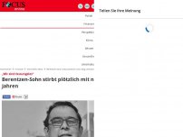 Bild zum Artikel: „Wir sind fassungslos“ - Berentzen-Sohn stirbt plötzlich mit nur 56 Jahren