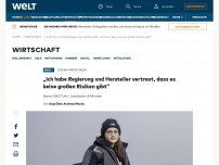 Bild zum Artikel: „Ich habe Regierung und Hersteller vertraut, dass es keine großen Risiken gibt”