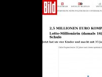 Bild zum Artikel: 2,5 Mio. komplett verprasst - Lotto-Millionärin muss wieder zur Schule