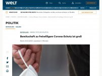 Bild zum Artikel: Bereitschaft zu freiwilligem Corona-Schutz ist groß