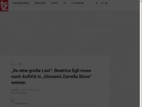 Bild zum Artikel: „So eine große Last“: Beatrice Egli muss nach Auftritt in „Giovanni Zarrella Show“ weinen